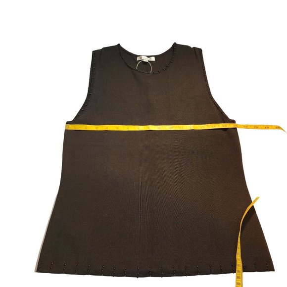 Jessica Ash Black Twin Sweater Set With Accent Black Beading Size XL. New W Tag - Picture 10 of 13